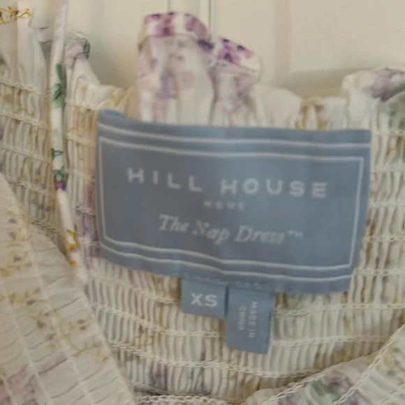 Hill House Floral Dress in White and Purple - Picture 4 of 4